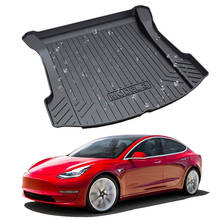 Bandeja de carga trasera personalizada para Tesla modelo 3, estera de suelo de maletero, goma negra, resistente al agua 2024 - compra barato