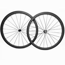 Rodas-ruedas de carbono 700c para bicicleta de carretera, cubierta o tubular de 38x23mm, Powerway R13, 100X9, 130X9, 700c pillar 1420 2024 - compra barato
