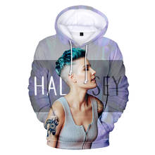 Sudadera con capucha de Halsey en 3D para hombre y mujer, ropa de alta calidad, jerséis de manga larga, abrigo de moda para cantante Halsey, otoño 2024 - compra barato