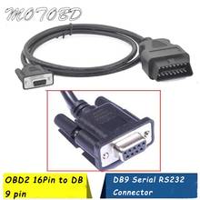 1.1M OBD 16Pin to DB 9 Pin Serial RS232 Female Port Extension Line Male 16 Pin DB 9pin Connector Right Angle Adapter RS232 OBD2 2024 - buy cheap