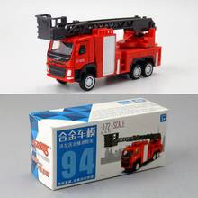 Original packaging 1:72 alloy pull back ladder fire truck model,fire rescue truck children's toy,free shipping 2024 - buy cheap