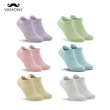 Women cotton socks 6pairs/lot summer colorful no show thin socks 3 size woman socks EU 36-42 US 6.0-11.0 2024 - buy cheap