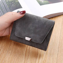 Ladies Retro Short Wallets Bifold Casual Hasp Small Card Holder Women Leather Clutch Cash Wallet Fashion Female Coin Purse 2024 - buy cheap