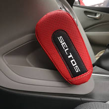 Leather Thigh Support Knee Pad Car Door armrest pad Interior Car Accessories For Kia Seltos 2024 - buy cheap