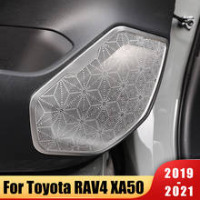 Cubierta Interior de acero inoxidable para coche, accesorios de decoración para Toyota RAV4 2019 2020 2021 XA50 2024 - compra barato