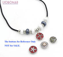 10pcs/lot Wholesale Snap Necklace 10 Colors Ceramic Bead with 18mm Button Pendant Leather Necklace For Snap Jewelry DIY Bijoux 2024 - buy cheap