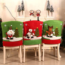 Xmas Chairs Santa Claus Snowman Elk Chair Cover Family Decor Christmas New Year Gifts 2019 Christmas Decorations For Home 2024 - buy cheap