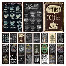 Placas de metal para decoração de parede, calmante e bebedouro estilo vintage esbelto para café, cerveja, cozinha, pub, bar 2024 - compre barato