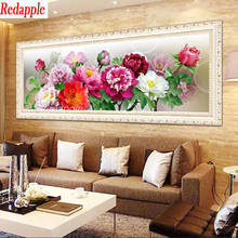 Diamond Mosaic Flower Picture Of Rhinestone Peony painting 5D DIY Embroidery Diamond Painting Full Drill Square round large art 2024 - buy cheap