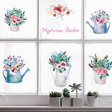Pegatinas de pared con flores en maceta de colores, decoración de jardín, bonsái, sala de estar, habitación de niños, decoración del hogar en las gafas 2024 - compra barato