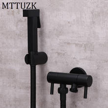 MTTUZK Mtte Black Square Bidet Bathroom Hand Shower Bidet Toilet Sprayer Hygienic Shower Bidet Tap Wall Mounted Bidet Faucet Set 2024 - buy cheap
