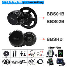 Комплект мотора Bafang Mid Drive bbs01 bbs02b bbshd 36v 250w/350w/500w 48v 500w/750w/1000w ebike/электрический велосипед/Набор для преобразования велосипеда 2024 - купить недорого