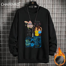 CHAIFENKO New Print Sweatshirt Men Winter Fleece Fashion Harajuku Pullover Hoodie Men Hip Hop Streetwear O-Neck Men Sweatshirts 2024 - buy cheap