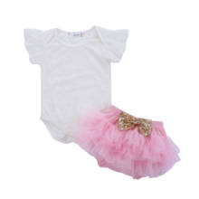 Citgeett Summer 0-24M Newborn Baby Girls Princess Clothes Sets Short Sleeve Lace Romper +Pink Mini Tutu Shorts Clothing Set 2024 - buy cheap