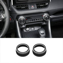 For Toyota RAV4 2019-2021 Car AC Climate Control Knob Trim Button Cover Auto Accessories 2Pcs Car AC Control Knob Cover 2024 - buy cheap