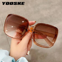 YOOSKE 2021 женские солнцезащитные очки большого размера, модные квадратные очки, женские брендовые дизайнерские черные, зеленые очки с большой оправой UV400 2024 - купить недорого