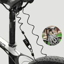 Anti Theft Bike Helmet Lock For MTB Bicycle Motorcycle Scooter Wheels Moto Security Safety Spring Rope  Wire 2024 - buy cheap