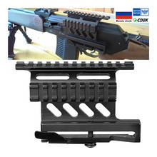 Trilho de montagem lateral para rifle, picatinny, weaver 20mm desanexação, lado duplo 2024 - compre barato