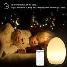 Luminária noturna rgb ip65 com controle por app alexa, lâmpada led, usb, colorida, para sala de estar, presente de bebê 2024 - compre barato