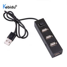 Kebidu USB Hub 4 Port USB 2.0 Splitter Adapter High Speed Mini Hub Socket Pattern Splitter Cable Adapter for Laptop PC Tablet 2024 - buy cheap