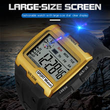 Large Screen Watches For Men Waterproof Multifunction Sport Male Digital Wristwatches New LED Luninous Silicone Strap Clock 2021 2024 - buy cheap