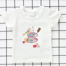 24M 3T 4T 5T 6T 7T 8T  Girls Clothes Cake Milk Tea Ice Cream Cartoon Boys T Shirts Cute Toddler Shirt O-neck Tshirt Girl 2024 - buy cheap