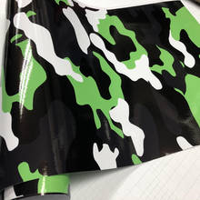 50cm*200/300/500CM Glossy Black Green Digital printed Camouflage Car Vinyl Wrap Film Roll Car Sticker Foil Sticker Sheet 2024 - buy cheap