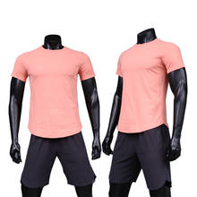 Men Running T-Shirts Clothes Gym Fitness Workout Jogging Short Sleeve Tops Quick Dry Breathable Wicking Rash Guard 2024 - buy cheap