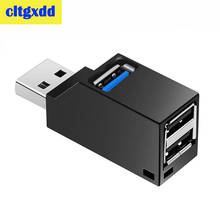 Mini conversor de hub usb 2.0, 3.0, alta velocidade, caixa separadora, 3 portas para pc, notebook, leitor de cartão, extensor 2024 - compre barato