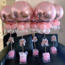 Globo 4D de oro rosa de 24 pulgadas, adecuado para fiestas de cumpleaños, celebraciones de boda, globos de aluminio, decoraciones para fiestas 2024 - compra barato