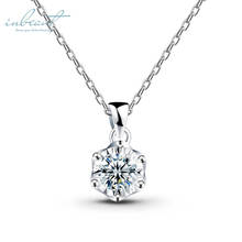 inbeaut 925 Silver Authentic D Color 1 Carat Moissanite Pendant Necklace VVS1-2 Pass Diamond Test Certificate Moissanites Chain 2024 - buy cheap