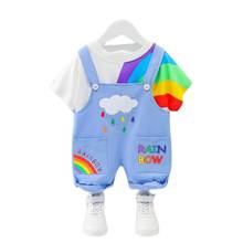 New Fashion Summer Baby Girl Clothes For Boys Children Cotton T-Shirt Overalls 2Pcs/Sets Toddler Sport Costume Kids Tracksuits 2024 - buy cheap