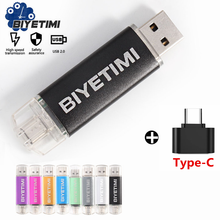 Biyetimi-unidad Flash USB, pendrive de 64gb, 32g, tipo c, 16gb, doble uso, Android OTG 2,0, Micro lápiz de memoria USB para teléfono y pc 2024 - compra barato