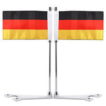 2 Pcs German Flag Motorcycle Luggage Rack Vertical Flag Pole Chrome Mast For Harley Touring FLHTCU FLHT FLHX FLTR Ultra 2024 - buy cheap