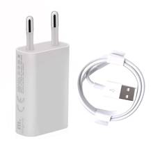 USB Charging Cable EU Plug USB Charger for iPhone 6 6S 7 8 Plus X XR XS 11 Pro Max 5S SE Phone Wall Charger Data Cable 2022 - buy cheap