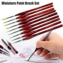 9Pcs/Set Miniature Paint Brush Kit Professional Sable Hair Fine Detail Art Model Tools UD88 2024 - buy cheap