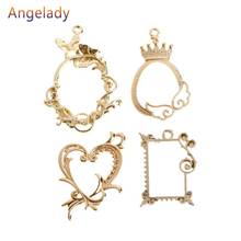 4 Pcs/Set Metal Frame Antique Exquisite Floral Epoxy Resin Crafts UV Resin Tools DIY Jewelry Making Pendant Decoration Watch 2024 - buy cheap