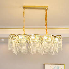 Manggic New Modern Crystal Chandelier For Living Room Gold Oval Crystal Lamp Luxury Home Decor Light Bedroom lights 2024 - buy cheap