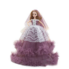 Boneca articulada grande 45cm, boneca de princesa móvel, brinquedo para meninas, presente de aniversário simulador 2024 - compre barato
