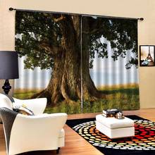 forest tree curtains Luxury Blackout 3D Curtains For Living room Bedding room Office stereoscopic curtains 2024 - buy cheap