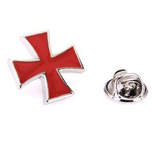 Fashion men's Brooch Red Cross design neckpin Wholesale Lapel Pin of high quality mens accessories free shipping XZ007 2024 - buy cheap