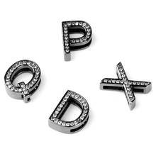 26 Letter Black Cubic Zirconia Beads For DIY Bracelets Necklaces For Women Charm Black Color Copper Jewelry Making Accessories 2024 - buy cheap