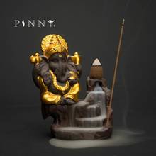 PINNY Zisha Ganesha Mammon Censer reflujo y Palo quemador de incienso el Sudeste Asiático Budas decoración estatua adornos de cerámica 2024 - compra barato