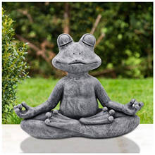 Estatuilla de meditación Zen para Yoga, ornamento de resina polivinílica para decoración de jardín, oficina, perro, Buda, meditación, estatua de perro, oferta de yoga, 2021 2024 - compra barato