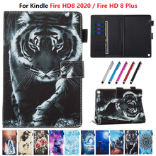 Capa e-book para amazon kindle hd 8, capa protetora hd 8 2020 8.0 polegadas para kindle hd 8 2020 hd8 plus, estojo tigre, gato, panda 2024 - compre barato