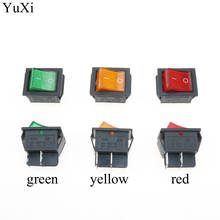 YuXi Latching Rocker Switch Power Switch I/O ON OFF 2 Position 4 Pins with Light 16A 250VAC 20A 125VAC KCD4 2022 - buy cheap