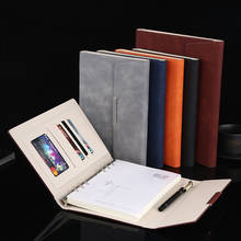 High end business notebook A5 note book Loose leaf notepad leather notebook students Writing book gifts Meeting minutes Journal 2024 - buy cheap