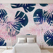 Milofi custom 3D wallpaper mural fresh leaf texture Nordic living room background wall decorative painting wallpaper 2024 - buy cheap