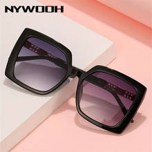 NYWOOH негабаритные солнцезащитные очки для женщин винтажные брендовые дизайнерские градиентные солнцезащитные очки оттенки Дамская большая оправа солнцезащитные очки полая оправа 2024 - купить недорого