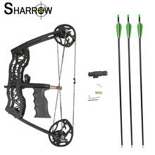 1set 35lbs Archery 100 Meter Shooting Range Metal Compound Wheel Compound Bow With 3 Arrows 1Bow Sight Hand Grip Hunting Bow 2024 - buy cheap